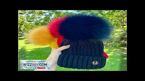 Cllikko Brand 2024 Winter Female Fur Pom Poms hat Winter Hat Review