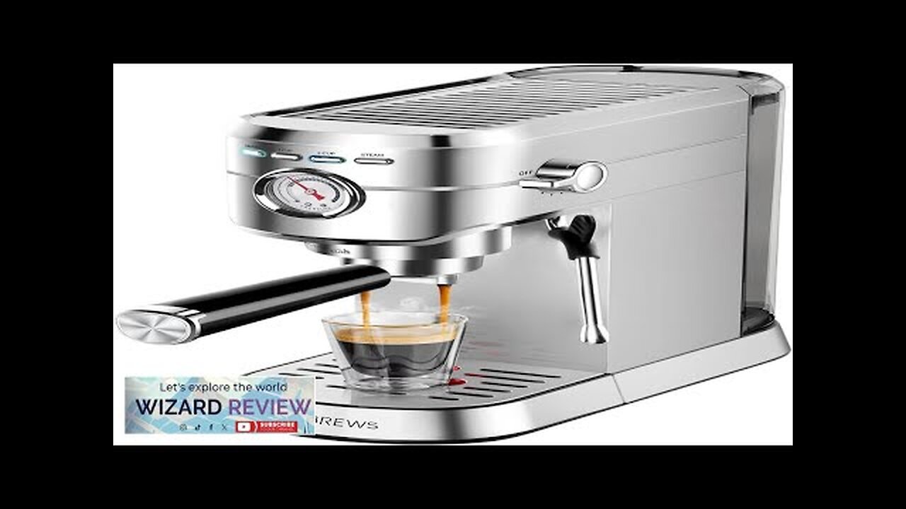 CASABREWS Espresso Machine 20 Bar Professional Espresso Maker with Milk Frother Steam Review