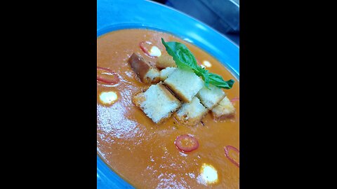 roasted Pimento and tomato soup