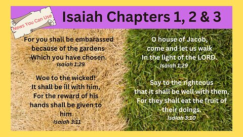 Isaiah 1 2 & 3 : God's People Have Forgotten Him