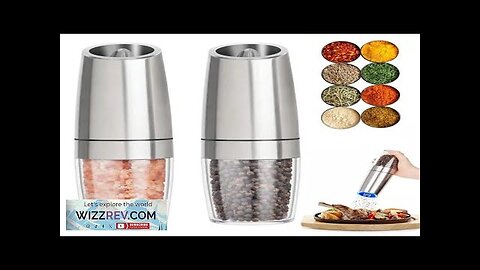 Electric Automatic Mill Spice Salt and Pepper Grinder Gravity LED Light Adjustable Review