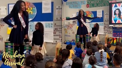 Kenya Moore Visits Daughter Brooklyn's School To Speak About Being Miss USA! 👸🏾