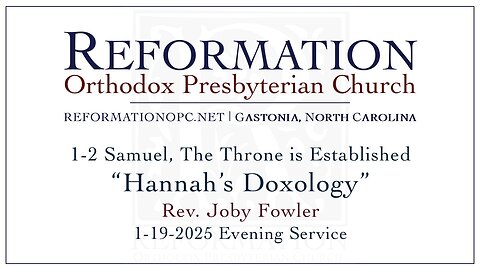 Hannah’s Doxology | 1 Samuel 2:1-10