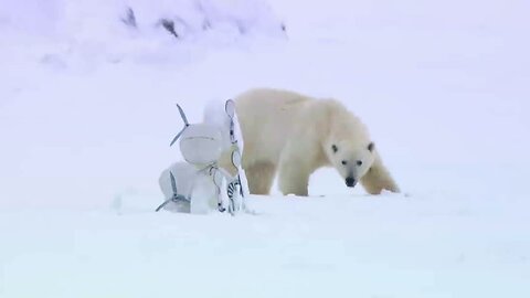 Polar Bear Rescues Our Blizzard Spy Camera