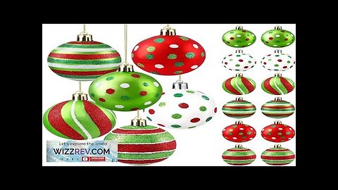 18pcs Christmas Balls Ornament 2.4 Inch Glittering Hanging Xmas Balls for Tree Review