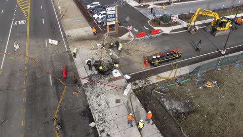 NTSB B-Roll - Learjet Crash Site Philadelphia, PA
