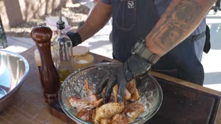 Honey Bourbon Grilled Chicken Wings with Technique