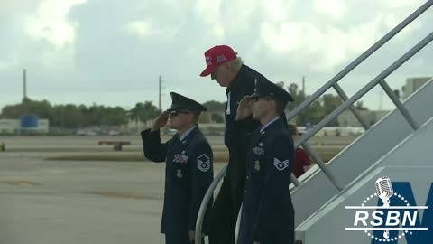WATCH: President Trump Lands in Miami, FL on Air Force One