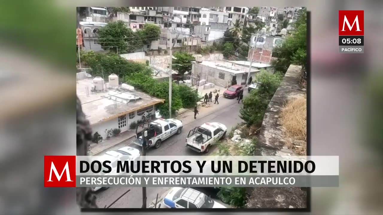 Enfrentamiento y persecución en Acapulco termina con dos muertos y un detenido