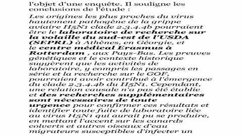 Assassina du vivant avec des virus fabriqués en laboratoire américain !