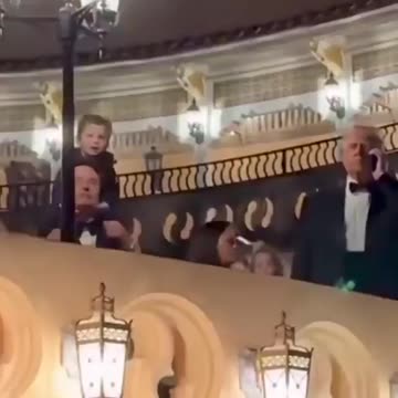 President Donald J. Trump, Elon Musk and his son Lil X at the Trump New Year's Eve party at Mar-a-Lago.