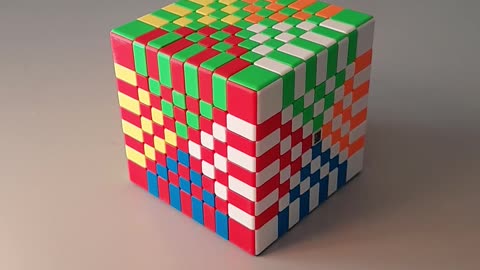 Some cool patterns on a 9x9 rubiks cube!
