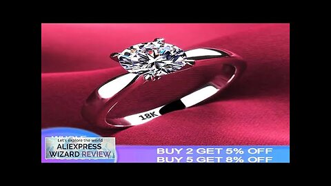 With Certificate 18K White Gold Color Rings for Women 2.0ct Round Zirconia Review