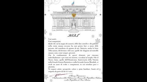 #BUON 2025 - “SENTITI AUGURI DI BUON ANNO, ANCHE DA PARTE DELLA FEDERAZIONE RUSSA, A 🛑GIORNALISTI E POLITICI PRO - ABORTO, PRO - ZELENSKY E PRO - PANDE TRUFFA!!”😇💖🙏 === IL CUORE IMMACOLATA DI 〽️ARIA TRIONFERÀ!! ===