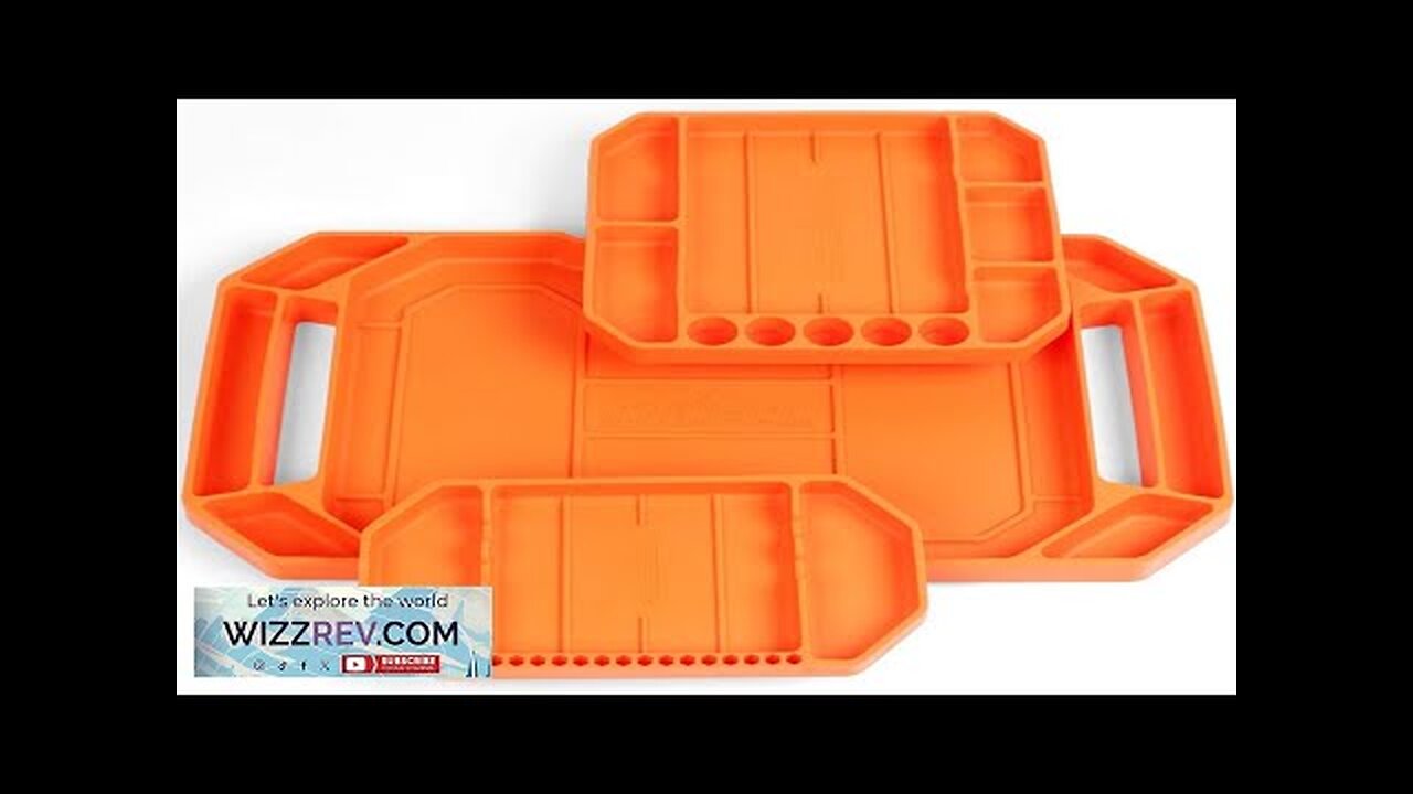 HORUSDY 3PC Large Non-Slip Flexible Tool Tray Tool Organizer Tool Review