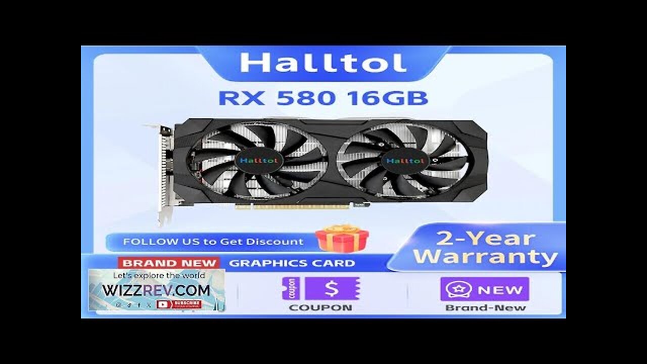 Halltol AMD RX 580 16GB 2048SP Brand New Gaming Graphics Card GDDR5 Review