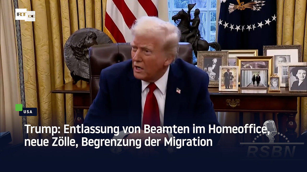 Trump: Entlassung von Beamten im Homeoffice, neue Zölle, Begrenzung der Migration