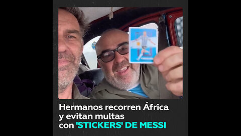 "Nos has salvado Lionel, otra vez": truco de dos hermanos en África usando 'stickers' de Messi