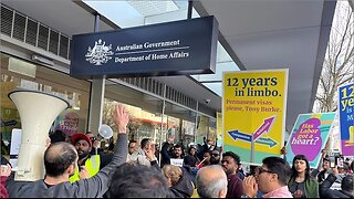 Protest of illegal immigrants in Australia demanding permanent residency 🤨