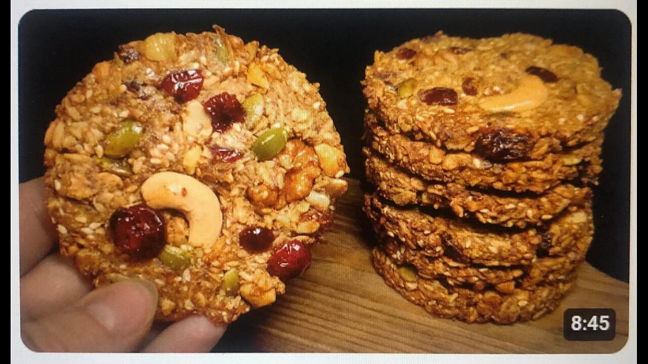 I Don't Eat Sugar! Healthy Cookies Without Sugar, Flour and Butter! Energy Dessert!