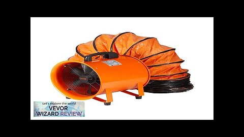 VEVOR Portable Ventilator 8 inch Heavy Duty Cylinder Fan with 16.4ft Duct Review