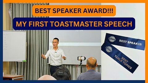 I WON BEST SPEAKER AWARD on my FIRST ICEBREAKER SPEECH AT TOASTMASTER | Vo Speech