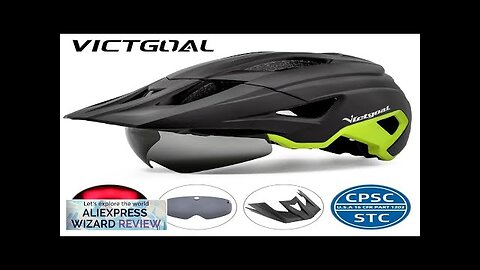 VICTGOAL LED Bike Helmet With Sun Goggle Visor Rechargeable LED Men Bicycle Review