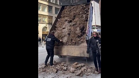 PETA Activists Tried Dumping A Truckload Of Dirt At ASPCA Headquarters…But The Dirt Was Frozen Solid