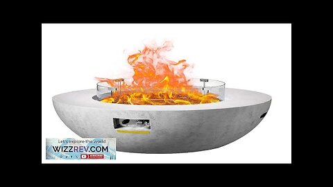 VEVOR Propane Fire Pit Outdoor Concrete Gas Fire Pit 39 in Tabletop Review