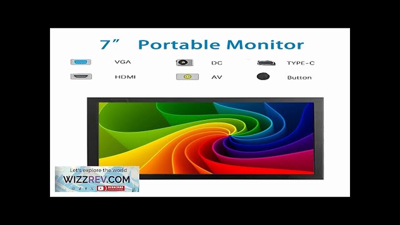 laptop 7 Inch Mini TFT Monitor 1024x600 high pixel LCD Screen Display Review