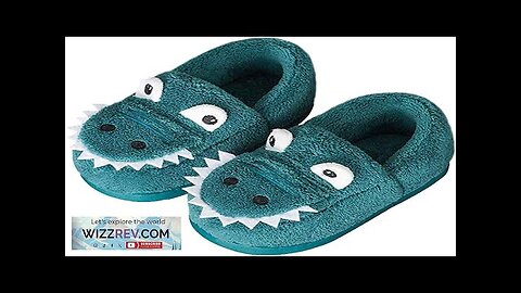 JACKSHIBO Girls Boys Home Slippers Warm Dinosaur House Slippers for Toddler Fur Review