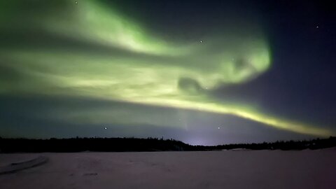 Hunting the aurora borealis with Dene guide, Joe Buffalo Child