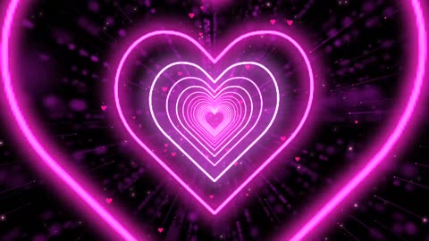 1189. Heart Tunnel Background💗Pink Neon Heart