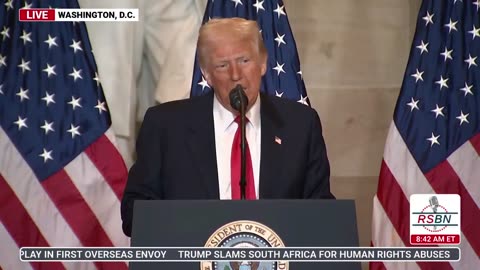 NOW - Trump: "Let's bring God back into our lives."