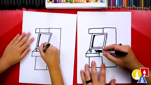 How To Draw An Arcade Machine - National Video Game Day