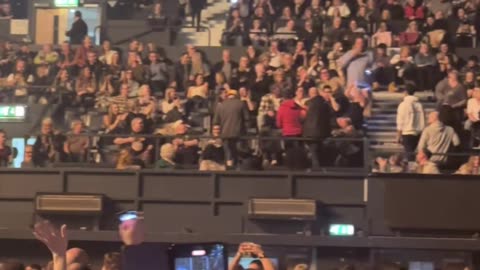 Man Entertains Stadium With Flashlight Game