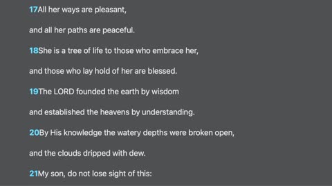 Proverbs 3:1-20