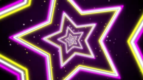 Shining Neon LED New Year Star Lights Tunnel Vj Loop Glow Xmass wallpaper