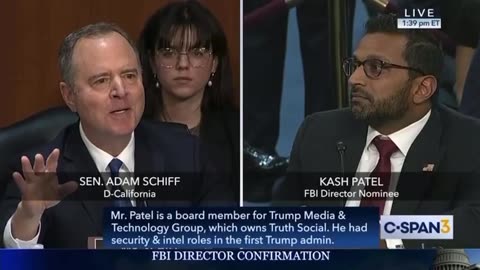 Adam Schiff Triggered by Kash Patel over J6 During Senate Confirmation Hearing