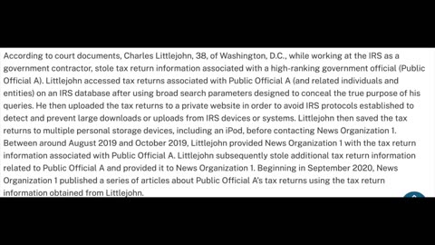 Biden's IRS lied! Charles Littlejohn exposed 405,000 Taxpayer info