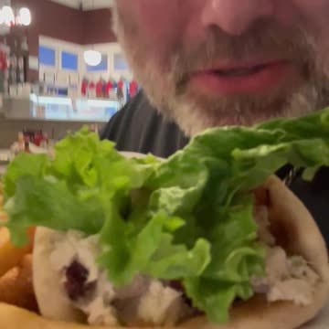 Time to get festive for The Holidays! With the festive Chicken Salad Wrap! OH!