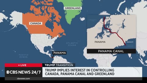 Trump implies interest in controlling Panama Canal, Greenland and Canada