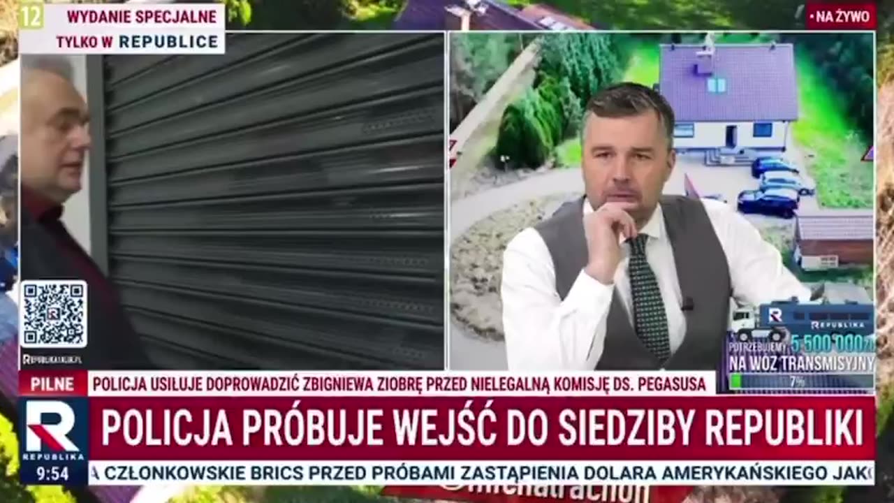 ➡️Policja próbuje wejść do siedziby Telewizji Republika‼️