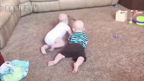Twin Babies Fight Over Everything Funny Videos