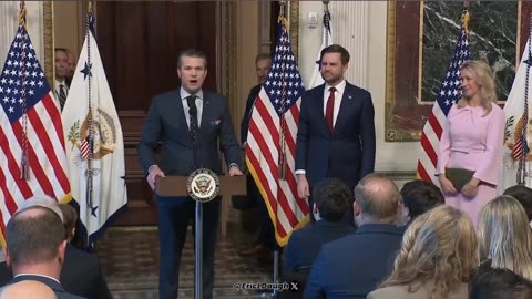 Pete Hegseth's first words as Secretary of Defense: