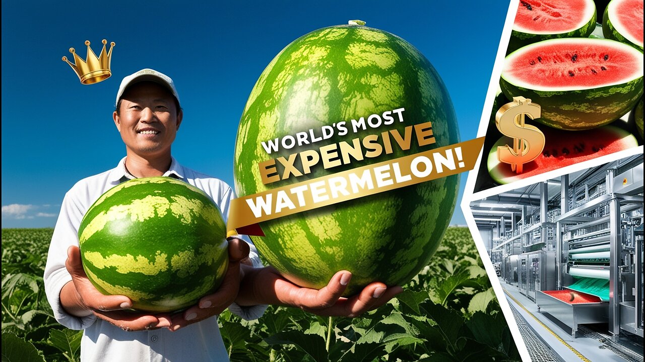 The World’s Most Expensive Watermelon: Incredible Farming and Factory Process!