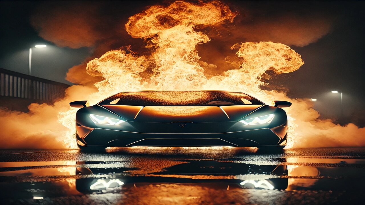 Lamborghini Burns Down