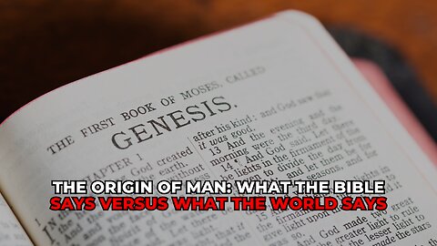 THE ORIGIN OF MAN: WHAT THE BIBLE SAYS VERSUS WHAT THE WORLD SAYS