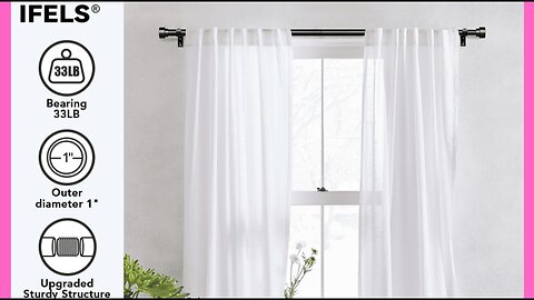 Heavy Duty Curtain Rods for Windows 66 to 120 Inch