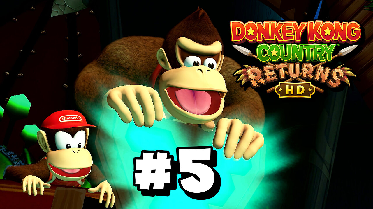 Donkey Kong Country Returns HD - World 5 - Forest!
